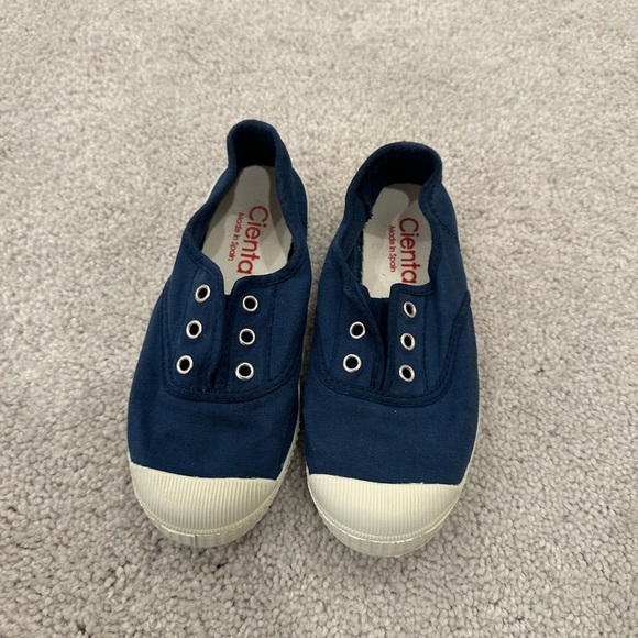 Cienta Kids Dark Blue Slip-On Sneakers - Picture 1 of 5